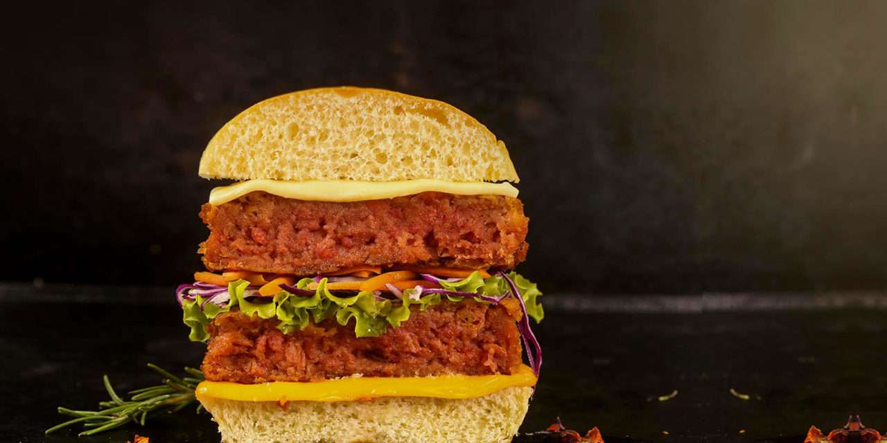 Receita de lanche rápido com hambúrguer vegano gourmet