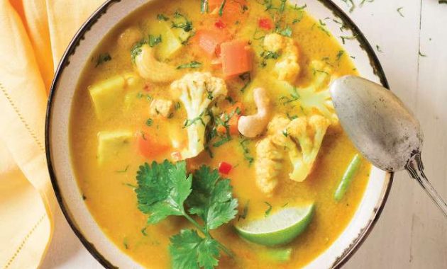 Receita de Curry de legumes para Almoço Vegano