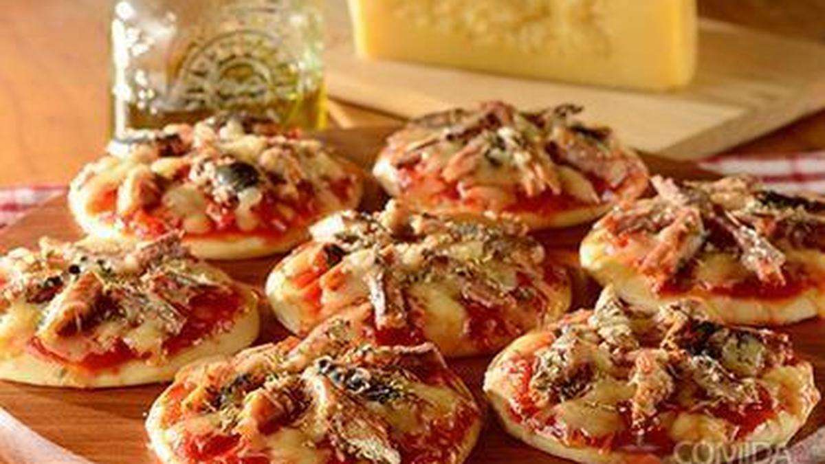 Receita de Mini pizza de sardinha Rápida