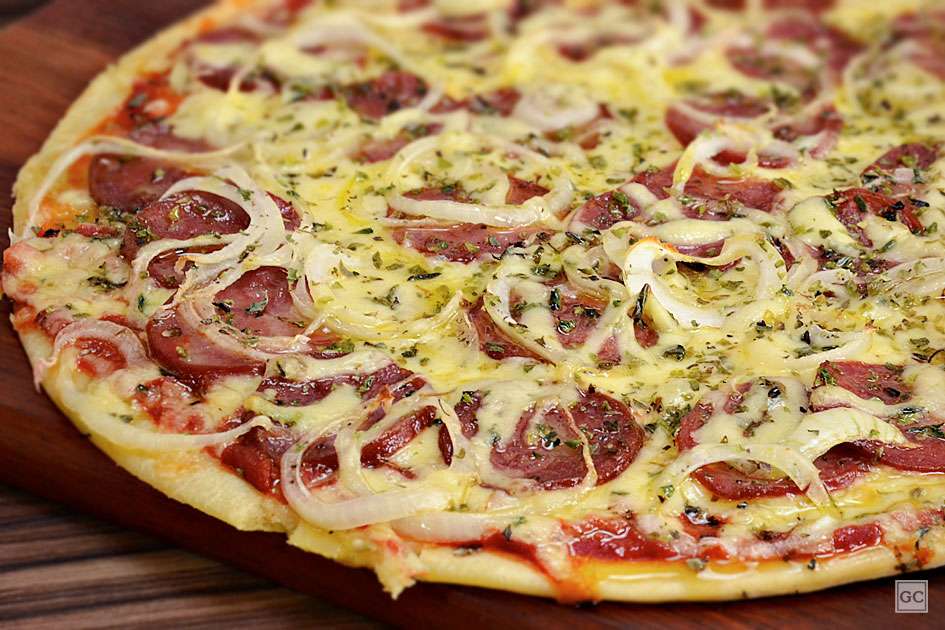 Receita de Pizza de liquidificador Diferente Pode Adicionar Calabresa