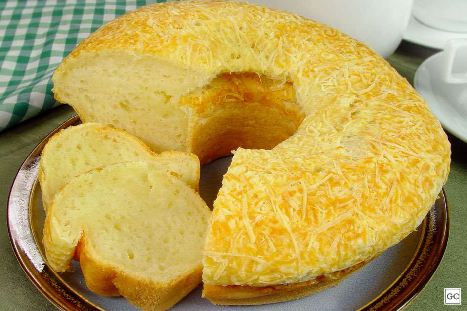 Receita de Bolo Pão de queijo gigante