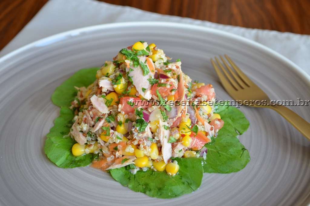Receita de Receita de Salada de quinoa com atum