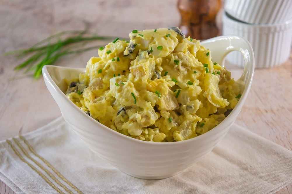Receita de Salada de batata com mostarda Fácil